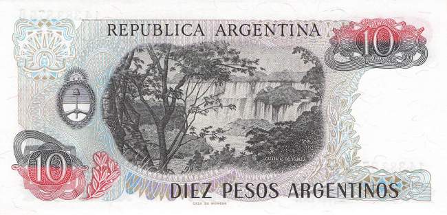 Argentinien p313a-2B 10 Pesos 1983